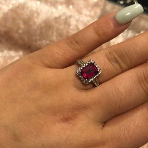 Emerald ruby ring